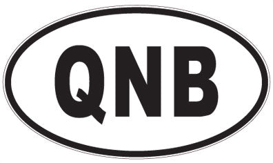 QNB - 3 Letter Initials Oval Sticker