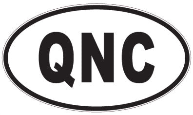 QNC - 3 Letter Initials Oval Sticker