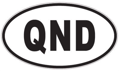 QND - 3 Letter Initials Oval Sticker