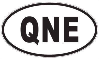 QNE - 3 Letter Initials Oval Sticker