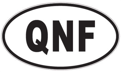 QNF - 3 Letter Initials Oval Sticker