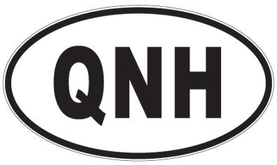 QNH - 3 Letter Initials Oval Sticker