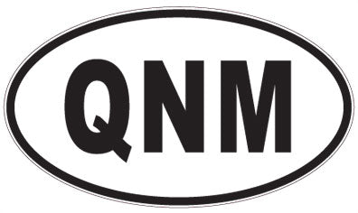 QNM - 3 Letter Initials Oval Sticker