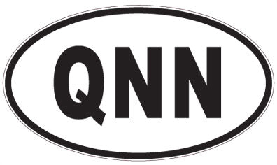 QNN - 3 Letter Initials Oval Sticker