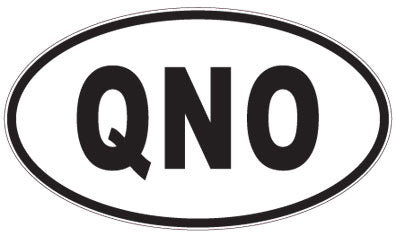 QNO - 3 Letter Initials Oval Sticker