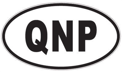 QNP - 3 Letter Initials Oval Sticker