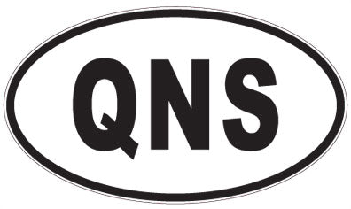 QNS - 3 Letter Initials Oval Sticker