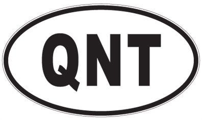 QNT - 3 Letter Initials Oval Sticker