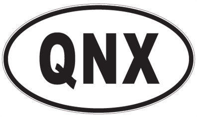 QNX - 3 Letter Initials Oval Sticker