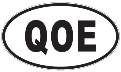 QOE - 3 Letter Initials Oval Sticker