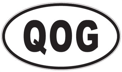QOG - 3 Letter Initials Oval Sticker