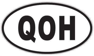 QOH - 3 Letter Initials Oval Sticker