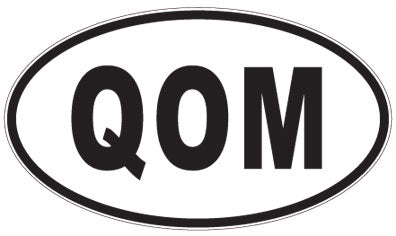 QOM - 3 Letter Initials Oval Sticker