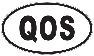 QOS - 3 Letter Initials Oval Sticker