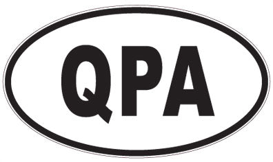 QPA - 3 Letter Initials Oval Sticker