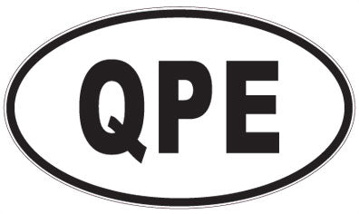 QPE - 3 Letter Initials Oval Sticker