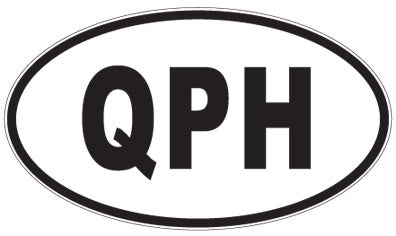 QPH - 3 Letter Initials Oval Sticker