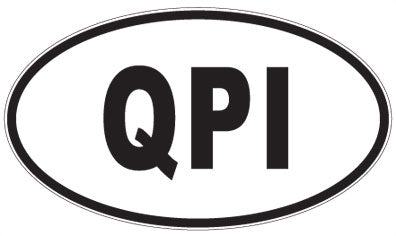 QPI - 3 Letter Initials Oval Sticker