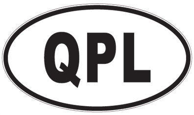 QPL - 3 Letter Initials Oval Sticker