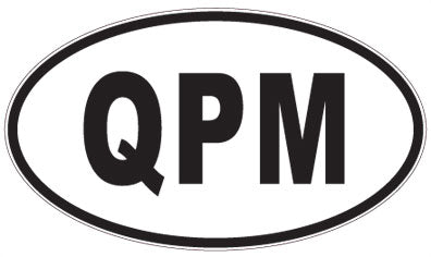 QPM - 3 Letter Initials Oval Sticker