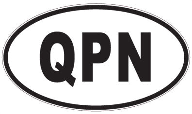 QPN - 3 Letter Initials Oval Sticker