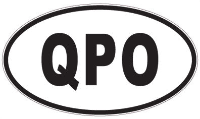 QPO - 3 Letter Initials Oval Sticker