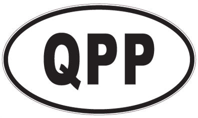QPP - 3 Letter Initials Oval Sticker