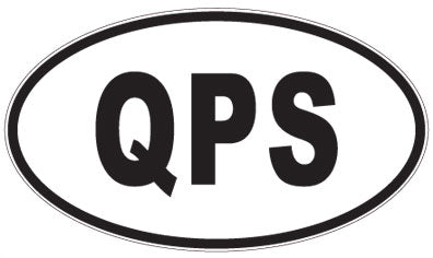 QPS - 3 Letter Initials Oval Sticker