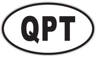 QPT - 3 Letter Initials Oval Sticker