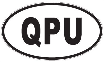 QPU - 3 Letter Initials Oval Sticker