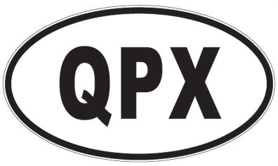 QPX - 3 Letter Initials Oval Sticker
