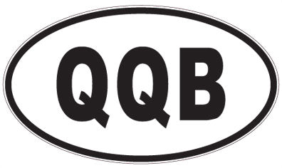 QQB - 3 Letter Initials Oval Sticker