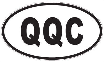 QQC - 3 Letter Initials Oval Sticker