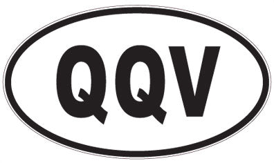 QQV - 3 Letter Initials Oval Sticker