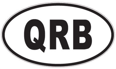 QRB - 3 Letter Initials Oval Sticker