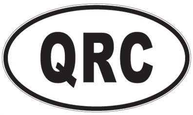 QRC - 3 Letter Initials Oval Sticker