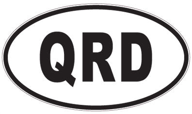 QRD - 3 Letter Initials Oval Sticker