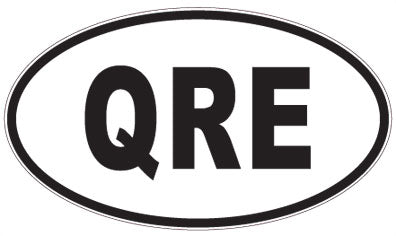 QRE - 3 Letter Initials Oval Sticker