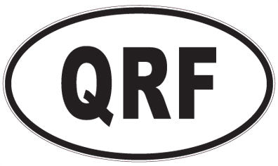 QRF - 3 Letter Initials Oval Sticker