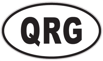 QRG - 3 Letter Initials Oval Sticker