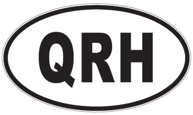 QRH - 3 Letter Initials Oval Sticker