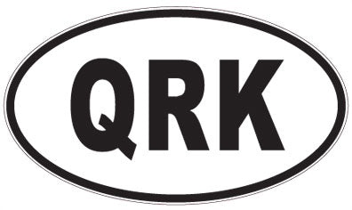 QRK - 3 Letter Initials Oval Sticker