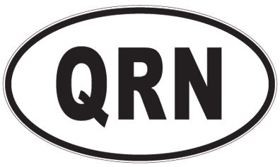 QRN - 3 Letter Initials Oval Sticker