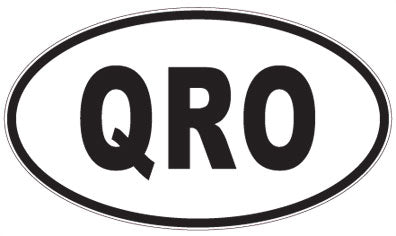 QRO - 3 Letter Initials Oval Sticker