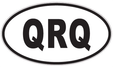 QRQ - 3 Letter Initials Oval Sticker
