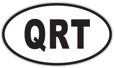QRT - 3 Letter Initials Oval Sticker