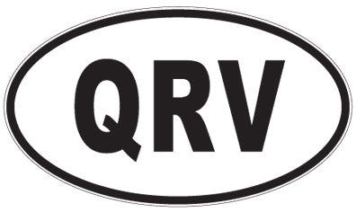 QRV - 3 Letter Initials Oval Sticker