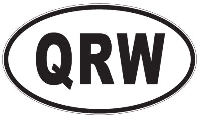 QRW - 3 Letter Initials Oval Sticker