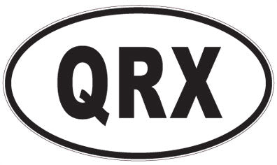 QRX - 3 Letter Initials Oval Sticker