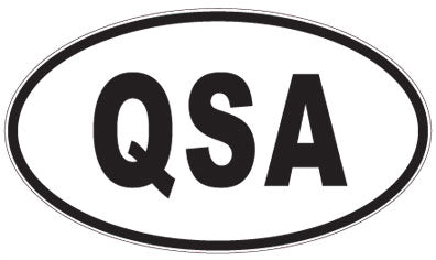 QSA - 3 Letter Initials Oval Sticker